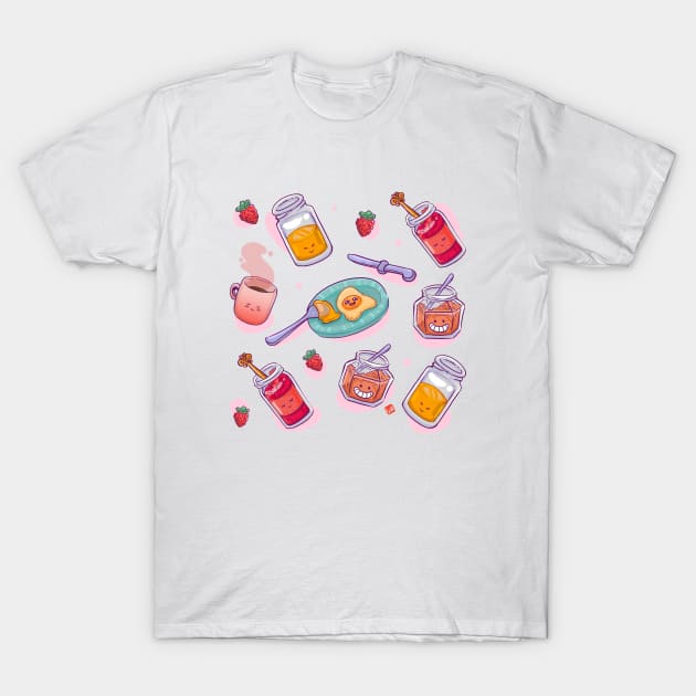 Happy breakfast texture T-Shirt by Lara_Var